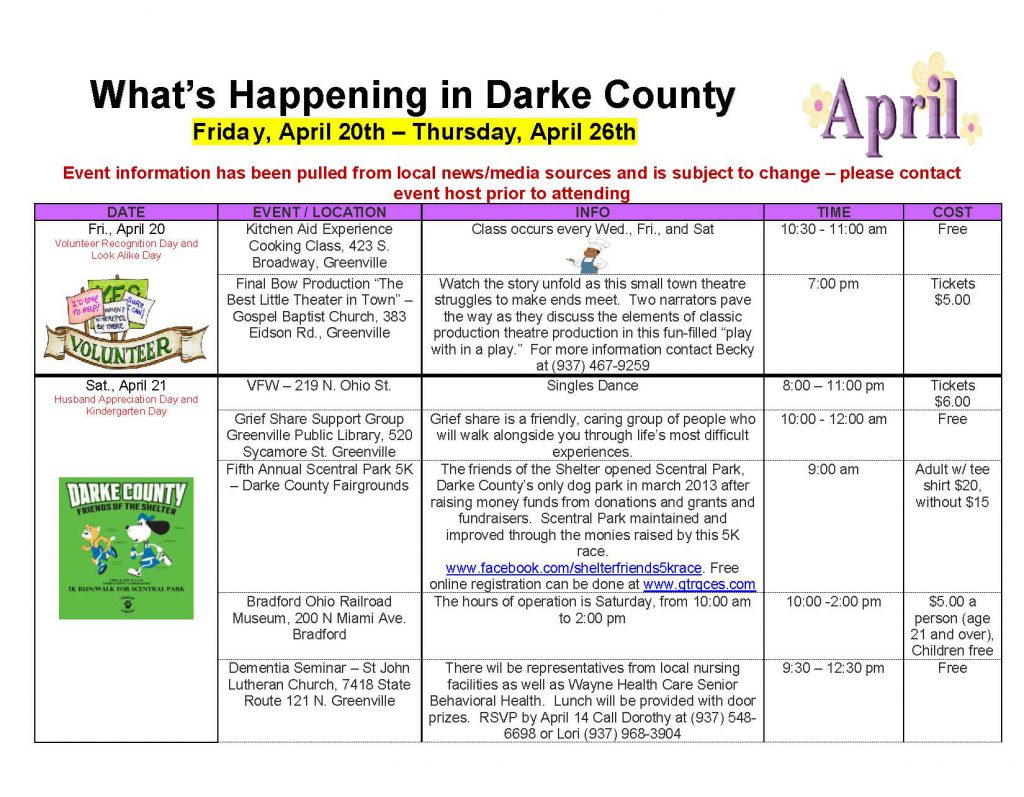 Community Calendar Whats Happening 4.13.18 Page 5